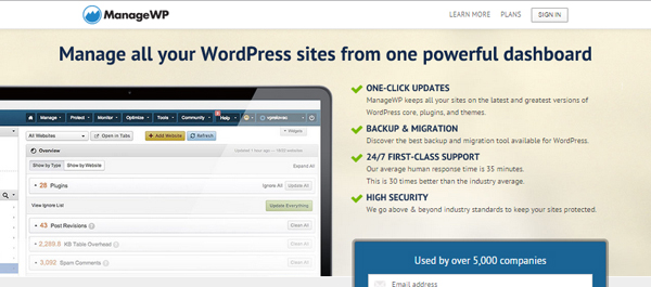 ManageWP WordPress Plugin