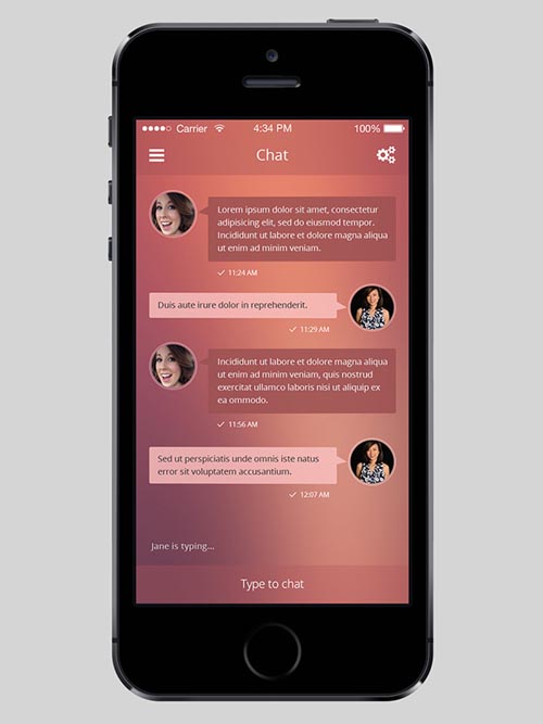Chat messaging app design