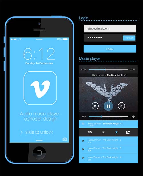 Vimeo Audio Player Concept Design