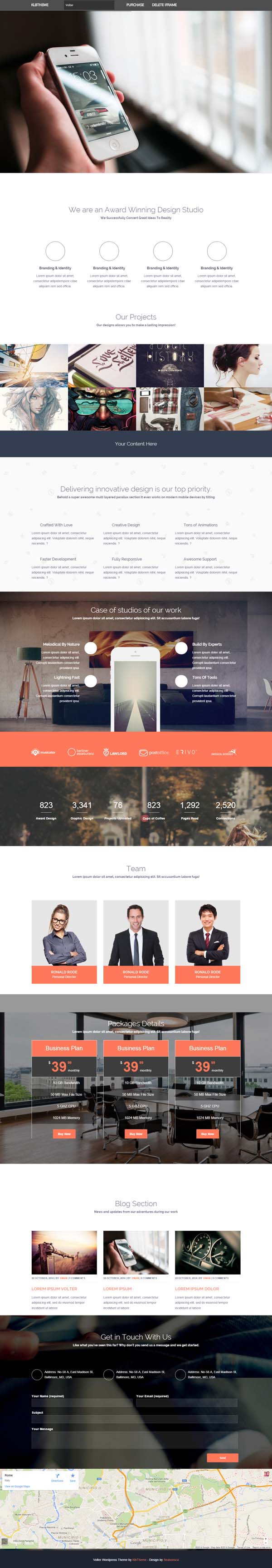Volter Responsive One Page WordPress Theme