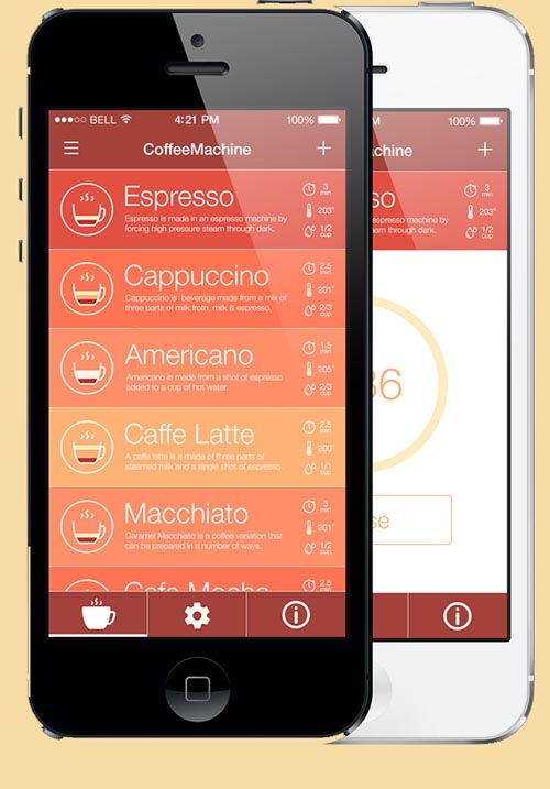 CoffeeMachineControl App Concept
