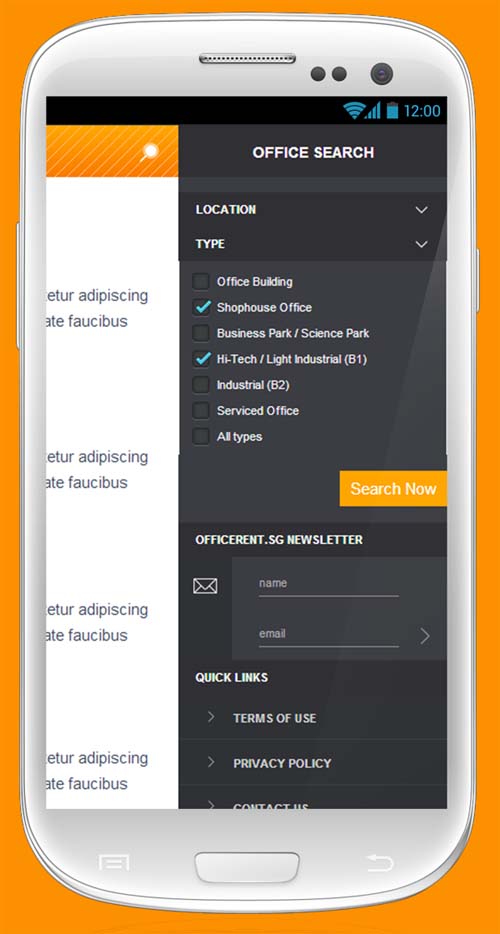 Concept Mobile Web & Apps UI