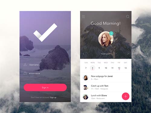 Simple and Modern App Screen