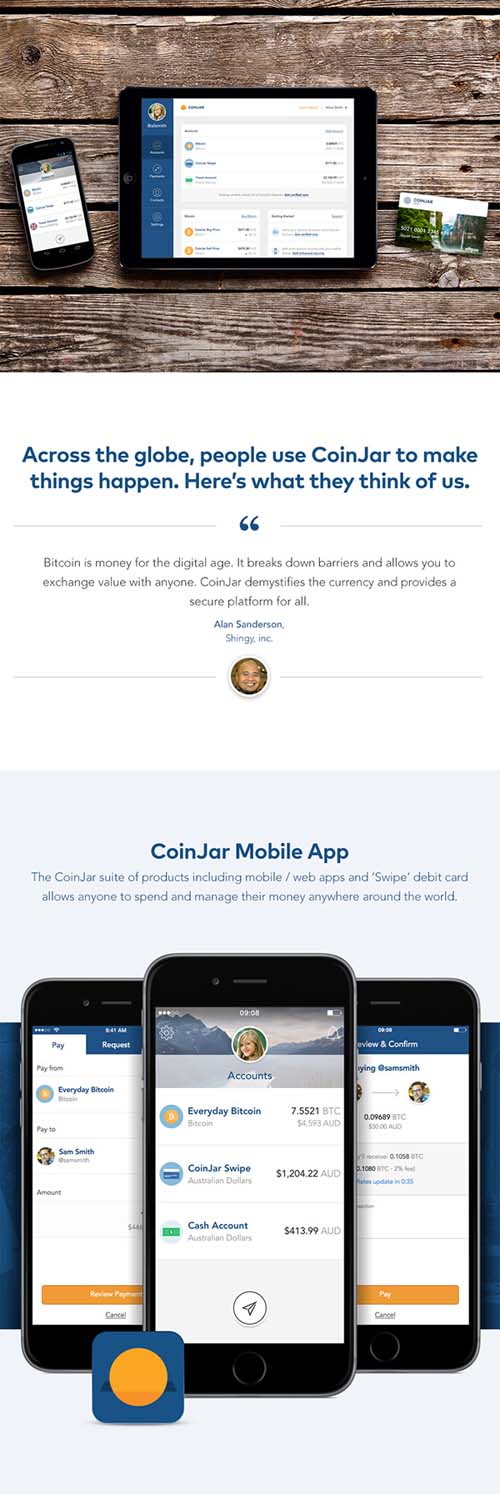 CoinJar Website & Apps
