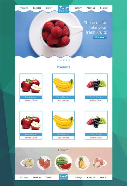 Fruit Store Home page Design