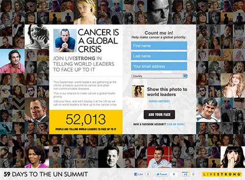 LIVESTRONG Face Up To It By Andrew Couldwell