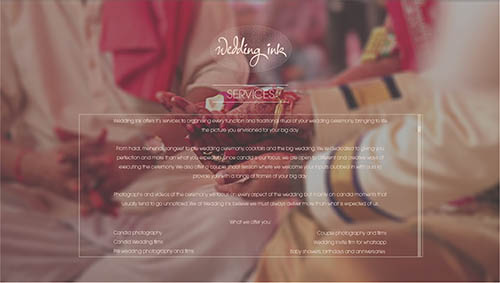 Wedding Ink Website By Apoorva Nair