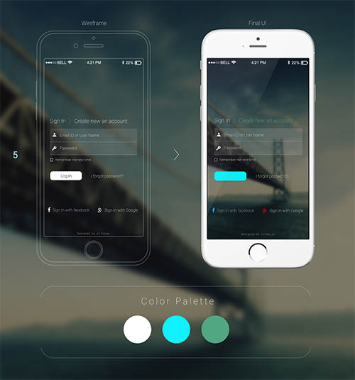 Mobile Login UI Design Options By Jit Gajjar