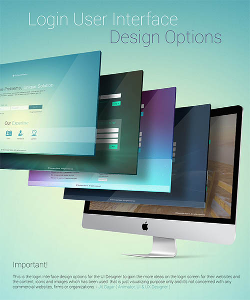 Login User Interface Design Options By Jit Gajjar