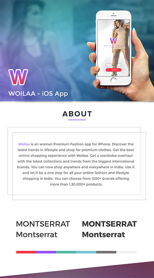 An iOS Fashion App for iPhone - Woilaa By Vishal Sharijay
