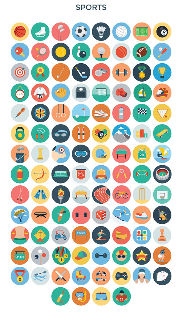 3200+ Flat Vector PSD Icons