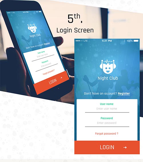 5+ Logins iOS Mobile APP UI &UX Inspiration Interface. By Nelli Ramu