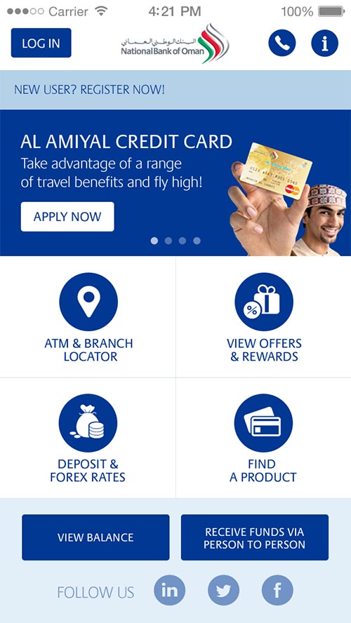 National Bank of Oman-Mobile App UI UX Designs By Desingu rajan