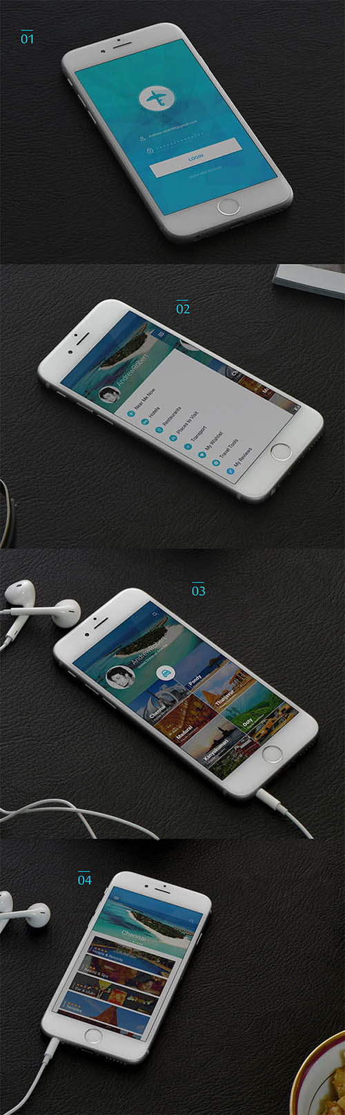 tourism App + UI/UX Design + Concept By dinesh dino