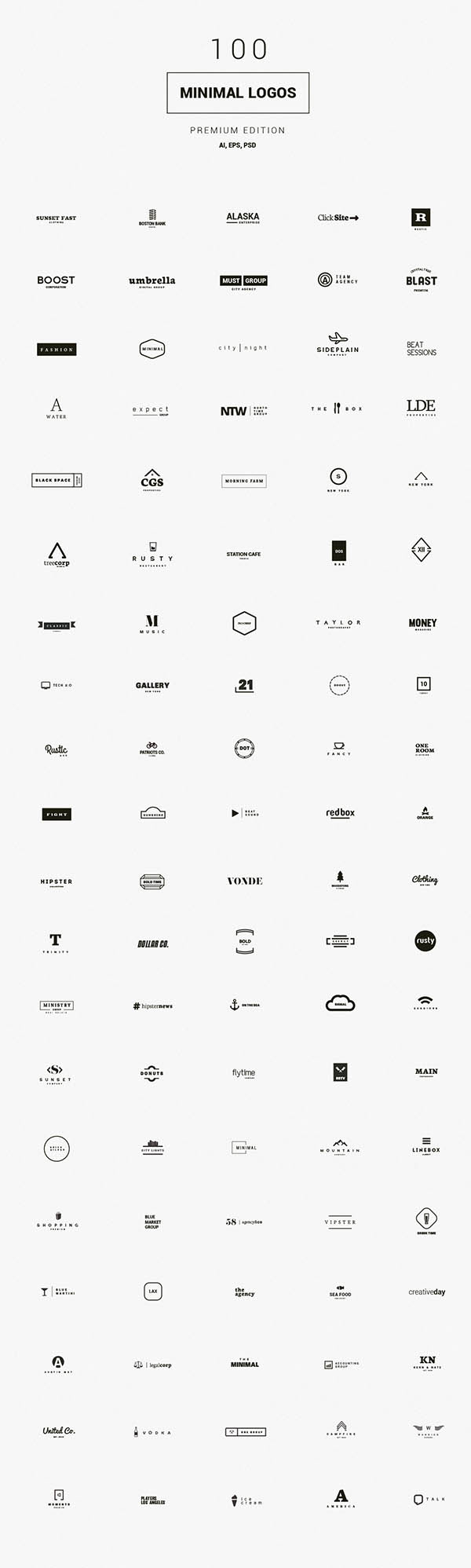 900+ Amazing Logos Bundle Available in .AI & .PSD - 25