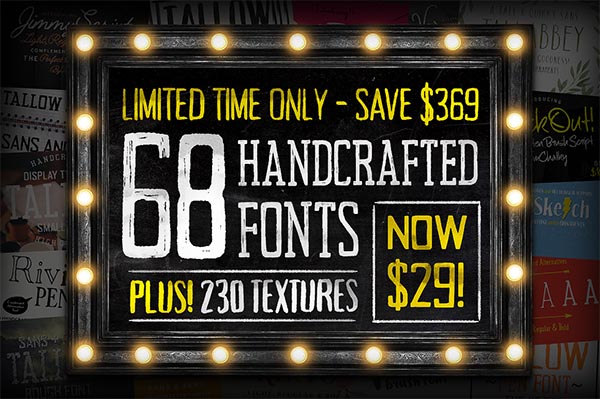 Awesome Font & Texture Bundle for Designers - 1