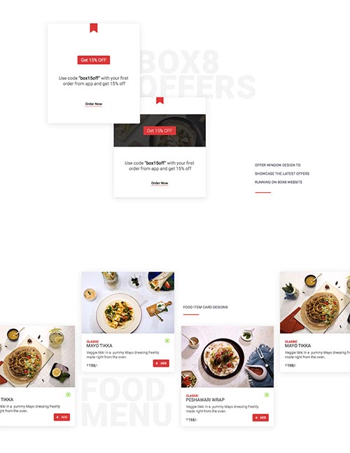 Box8 : Food ordering & delivery app UI/Ux Design By 17Seven : Design Studio