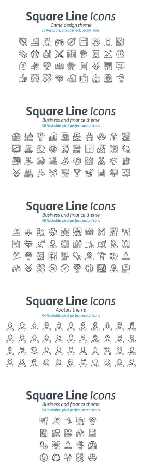 800+ Vector Line Icons for Graphics, Web and UI Design - 1