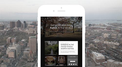 Web and Mobile Design Sample for TRVL.CO By Thomas Worthington
