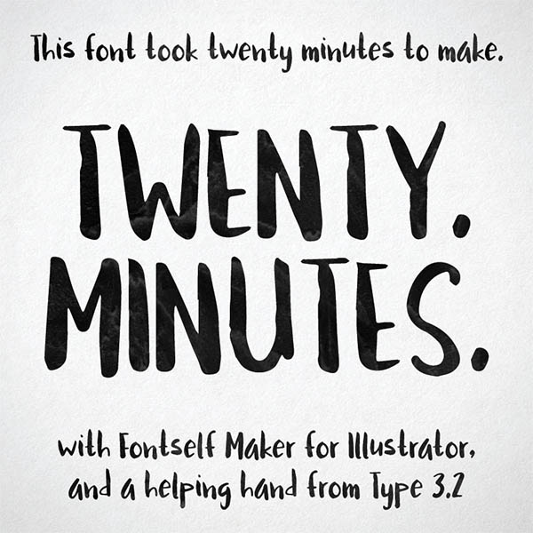 Twenty Minutes - a free brushed handwriting font.