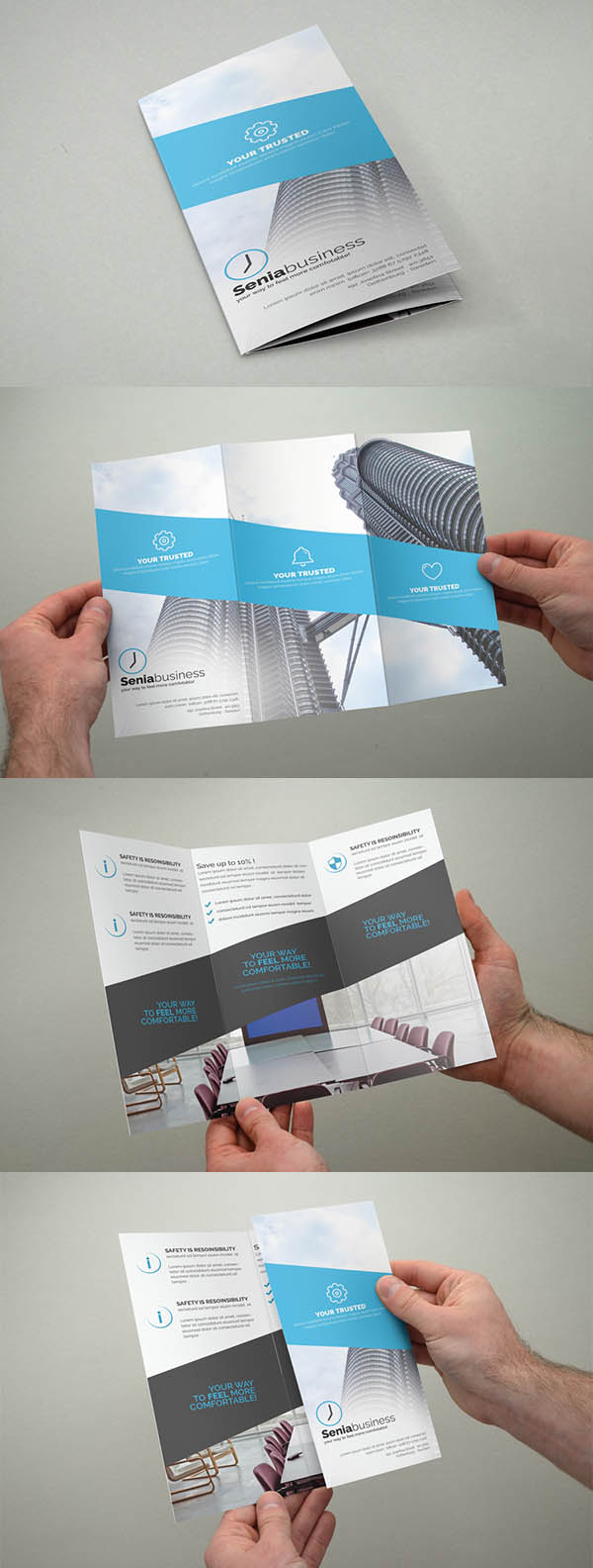 Corporate Trifold Minimal Brochure Design