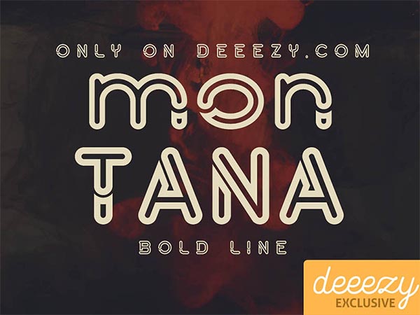 Free Font - Montana Bold Outline