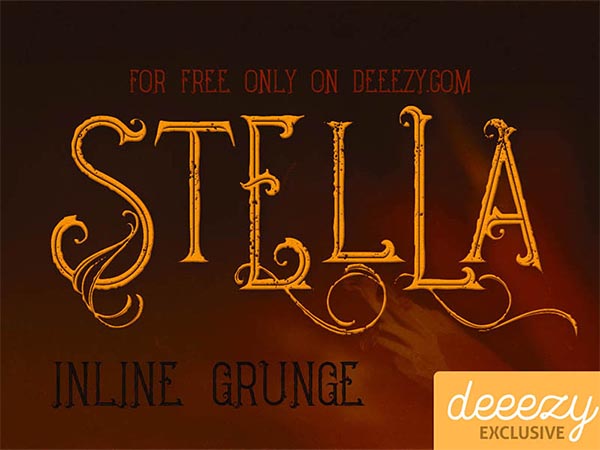Free Font - Stella Inline Grunge
