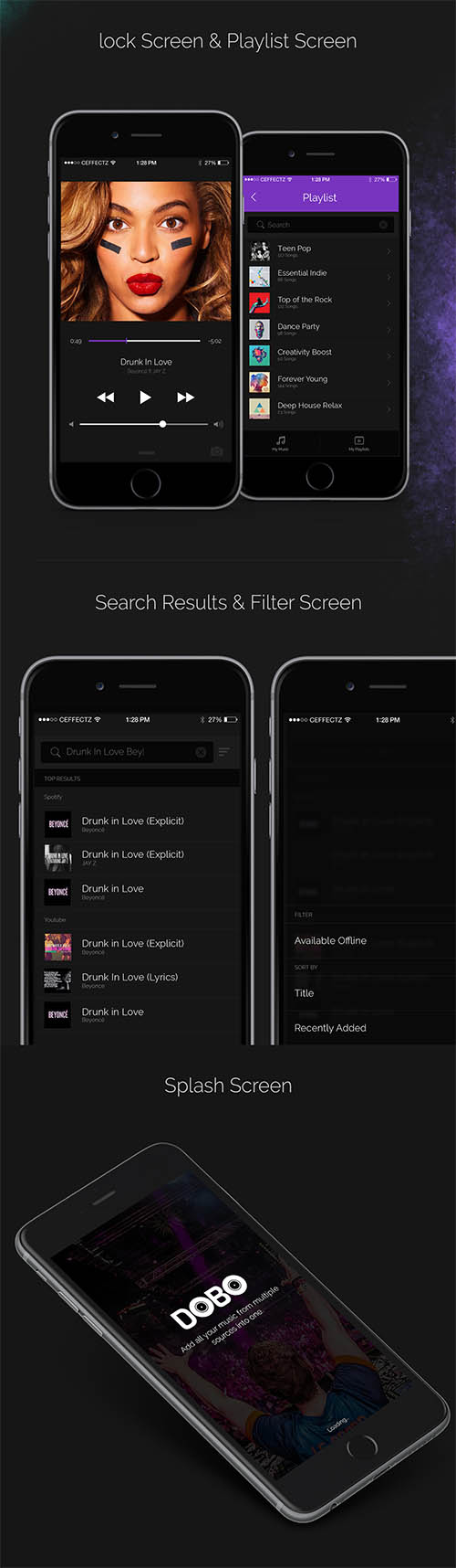 Music App Concept (Mobile) By ceffectz Designs