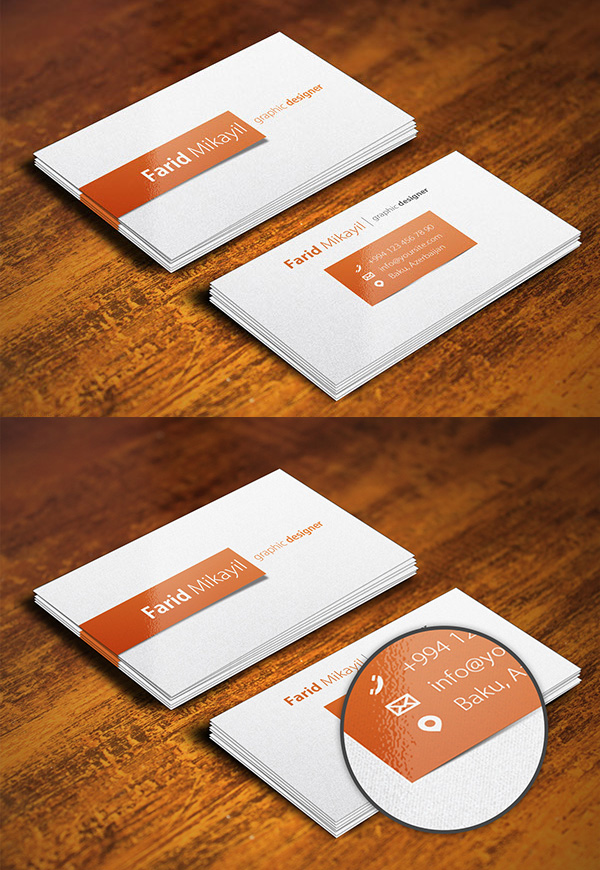 Free Business Card Mock-Up Template