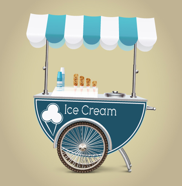 Learn How to Create an Ice Cream Cart in Illustrator Tutorial
