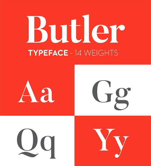 Butler Stencil Font