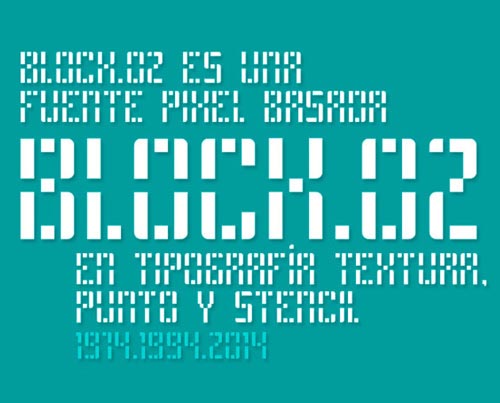 Block.02 Stencil Font