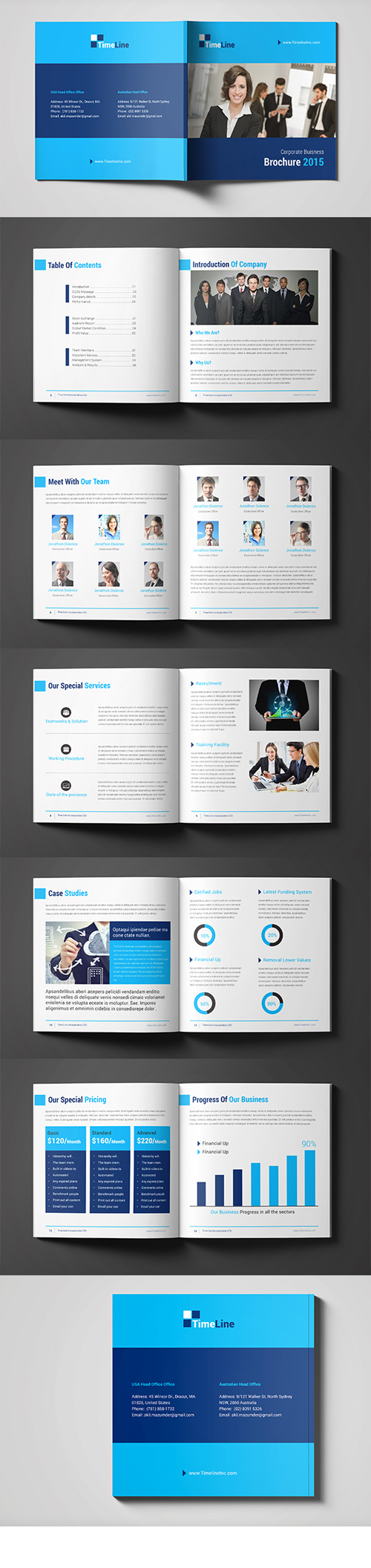 Business Square Brochure Template