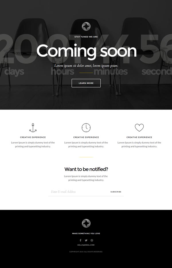 Sirius – Responsive Coming Soon Page