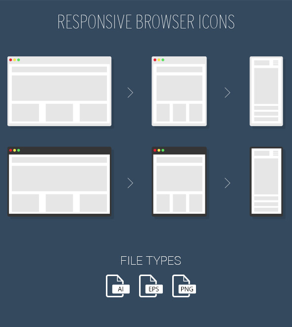 Free Responsive Browser Icons PSD