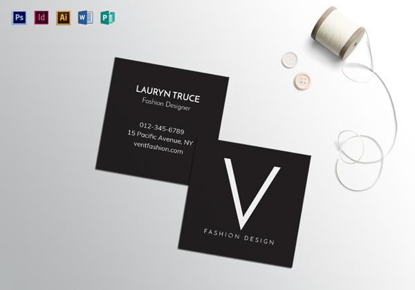 Square Minimal Business Card Template