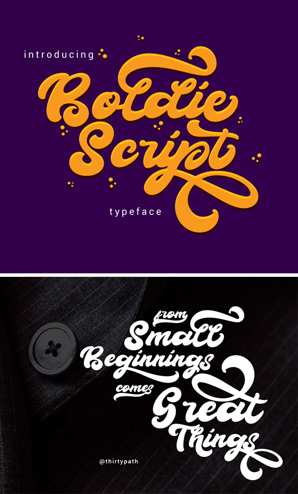 Boldie Script Typeface Free Font