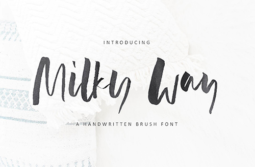 Milky Way Brush Font