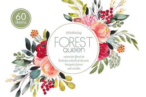 Forest Queen watercolor set