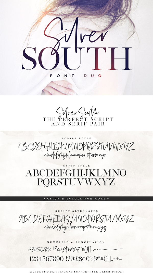 Silver South Font Duo