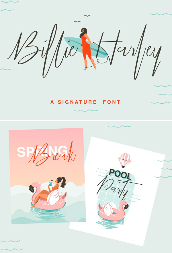 Billie Harley Signature Font