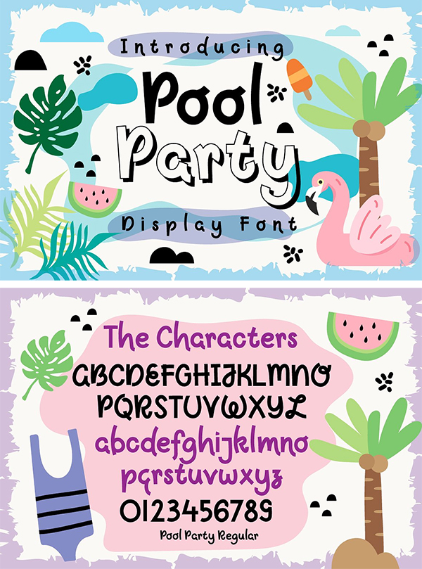 Awesome Pool Party font
