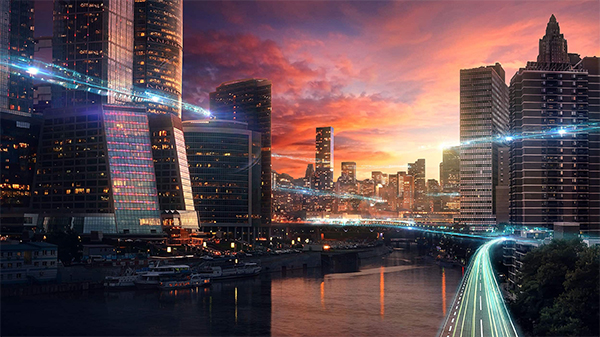 Constructing Futuristic City in Photoshop