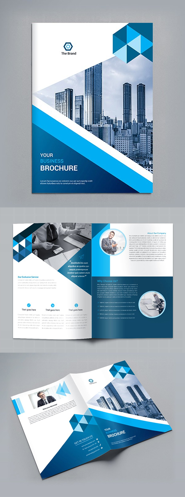 Company Bi-Fold Brochure Template