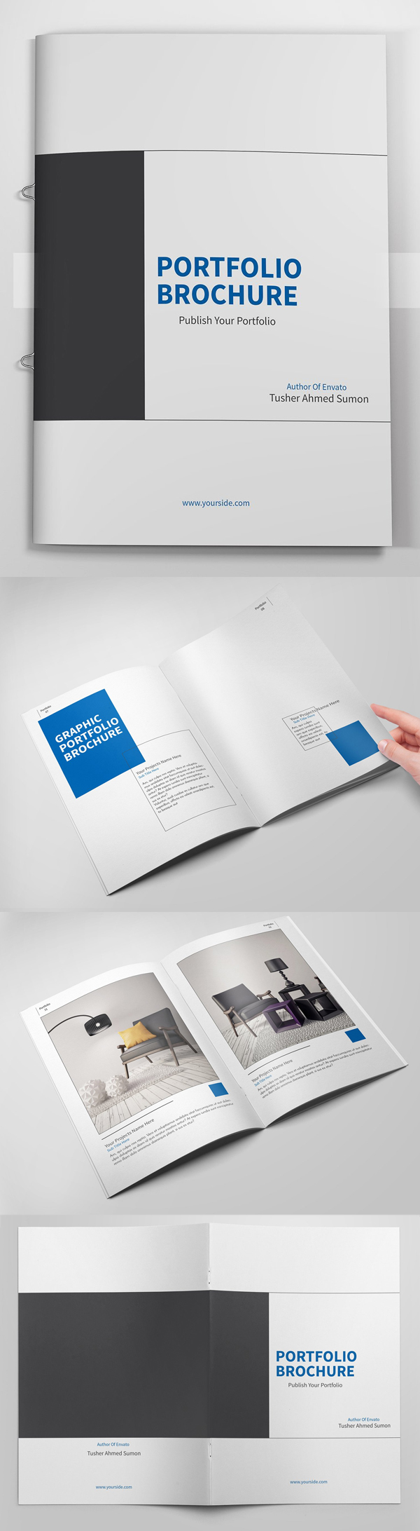 Minimal Portfolio Brochures Template Design