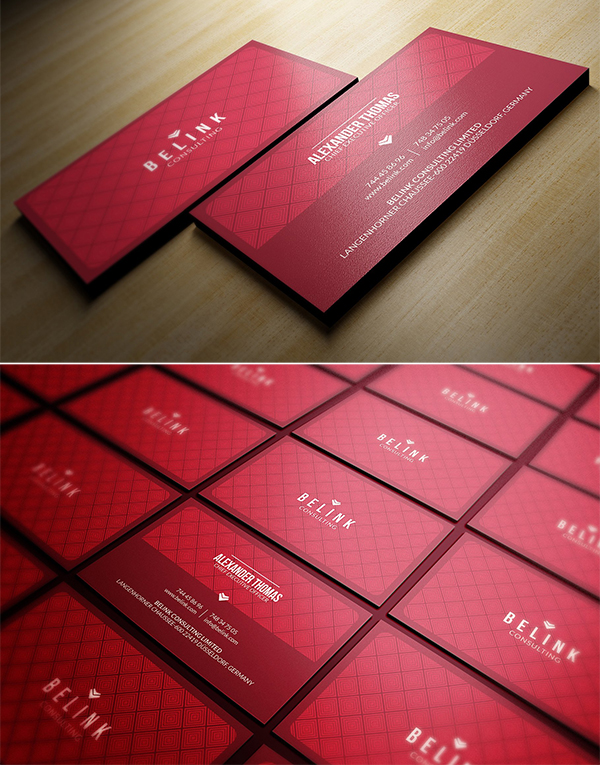 Modern Red Business Card Design