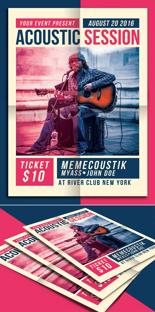 Acoustic Session Flyer Template