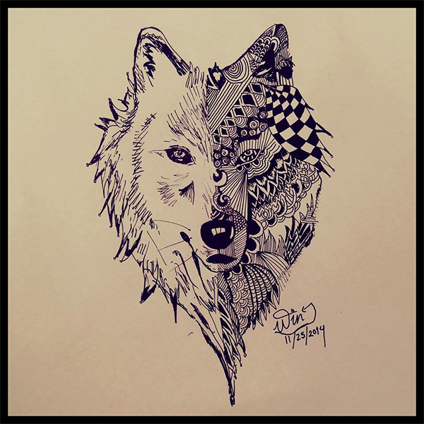 wolf | Doodle Logo Design