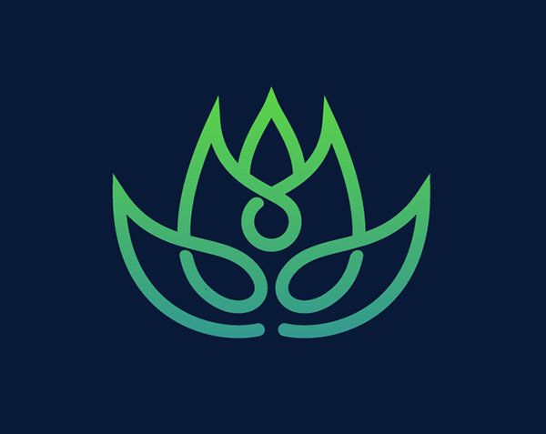 Lotus yoga flower logo