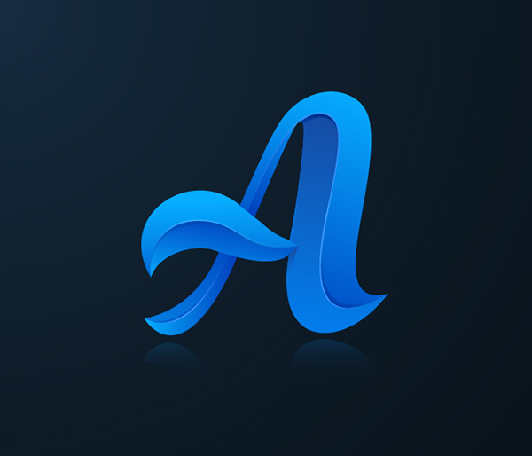 Letter A 3D Modern Logo